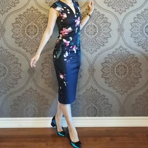 NWOT Ted Baker floral print scuba dress